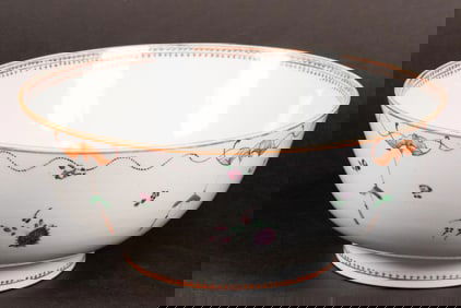 18th C Chinese Qing Dynasty Qianlong Period Punch Bowl