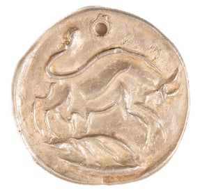 Pablo Picasso (Spanish, 1881-1973) Pure Silver Medallion "Taureau attaquant"