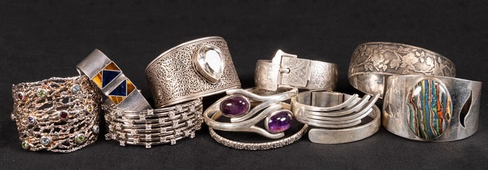 Sterling Silver Cuff Bracelet Collection Modern Art Nouvaeu NavajoTribal Birks Etc