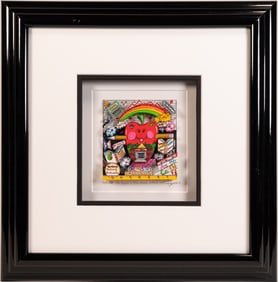 Charles Fazzino (American 1955-) "An Apple A Day Makes School Ok" 3-D Pop Art Serigraph