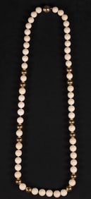 14K Gold Filled Angel Skin Coral Necklace