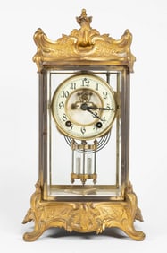 New Haven Clock Co "Thoreau" Crystal Regulator Mantle Clock