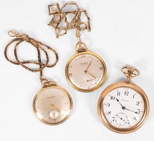 Omega Bulova Corterbert Turler Pocket Watch Collection Running Order