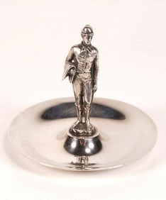 Tiffany & Co Makers Sterling Silver Equestrian Horse Jockey Trinket Ring Dish