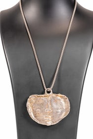 Angel Botello (Spain-Puerto Rico 1913-1986) Sterling Silver Sculpture Pendant Necklace