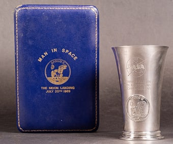 1969's Nasa Apollo 11 Sterling Silver Commemorative Beaker Rare