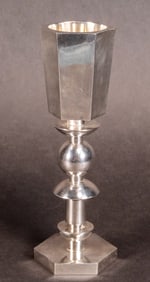 Carmel Shabi Judaica Sterling Silver Kiddush Goblet 9"H