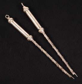 Judaic Sterling Silver Torah Yad Pointer Two Pieces