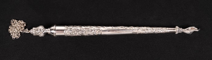 Large Judaic Sterling Silver Torah Yad Pointer