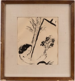 Marc Chagall (French 1887-1985) "Bouquet A La Main" 1957 Lithograph