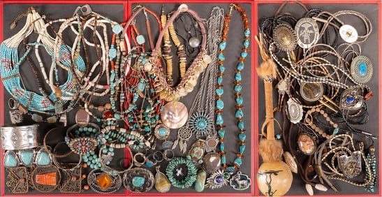 Native American Navajo Old Pawn Heishi Assorted Jewelry Collection