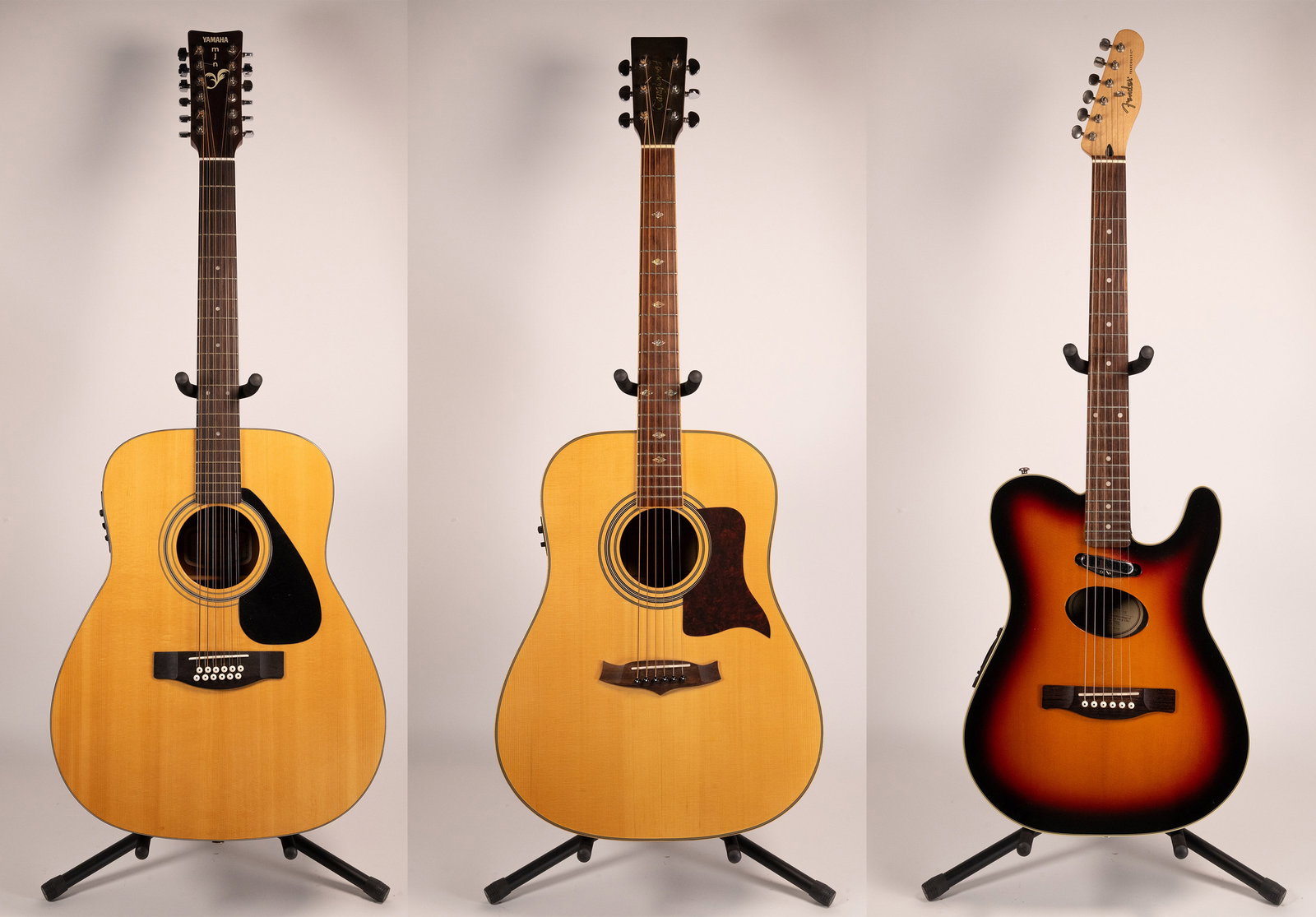 Fender Telecoustic Deluxe SB Tanglewood TW-115ST & Yamaha FG-413s-12 Electric Acoustic Guitar Lot (1 of 20)