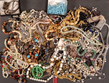 Vintage Costume Jewelry Rhinestone Necklace Collection