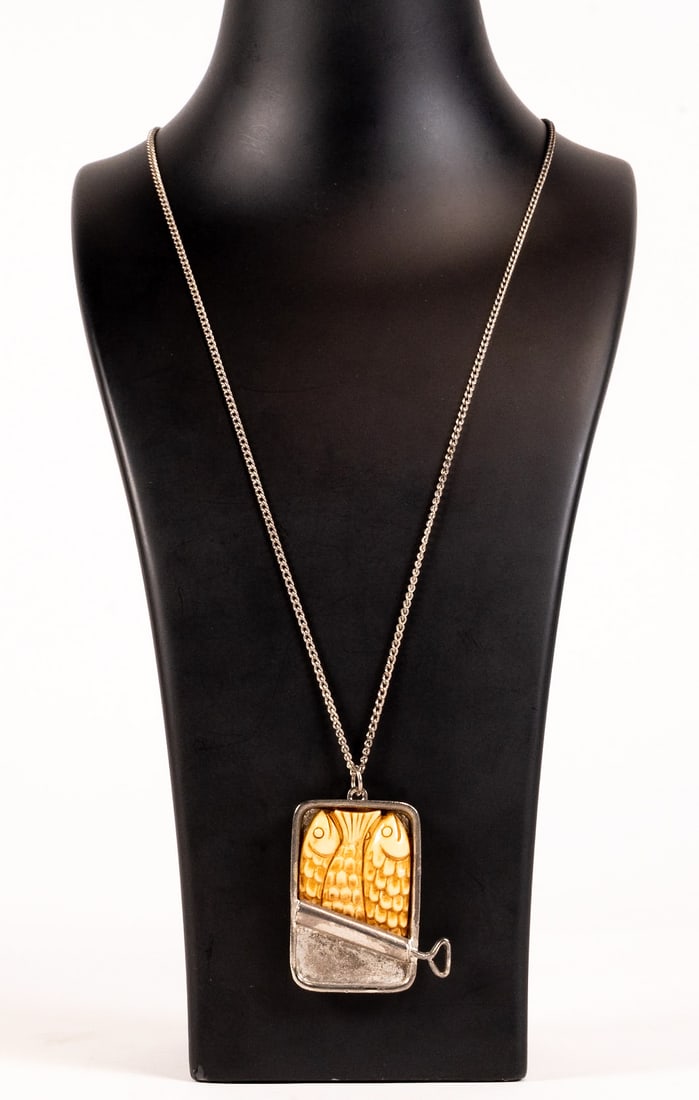 1960's Hattie Carnegie "Sardines Can" Pendant Necklace (1 of 6)