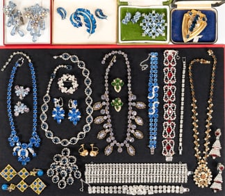 Vintage Rhinestone Jewelry Collection Eisenberg Kramer Weiss Signed