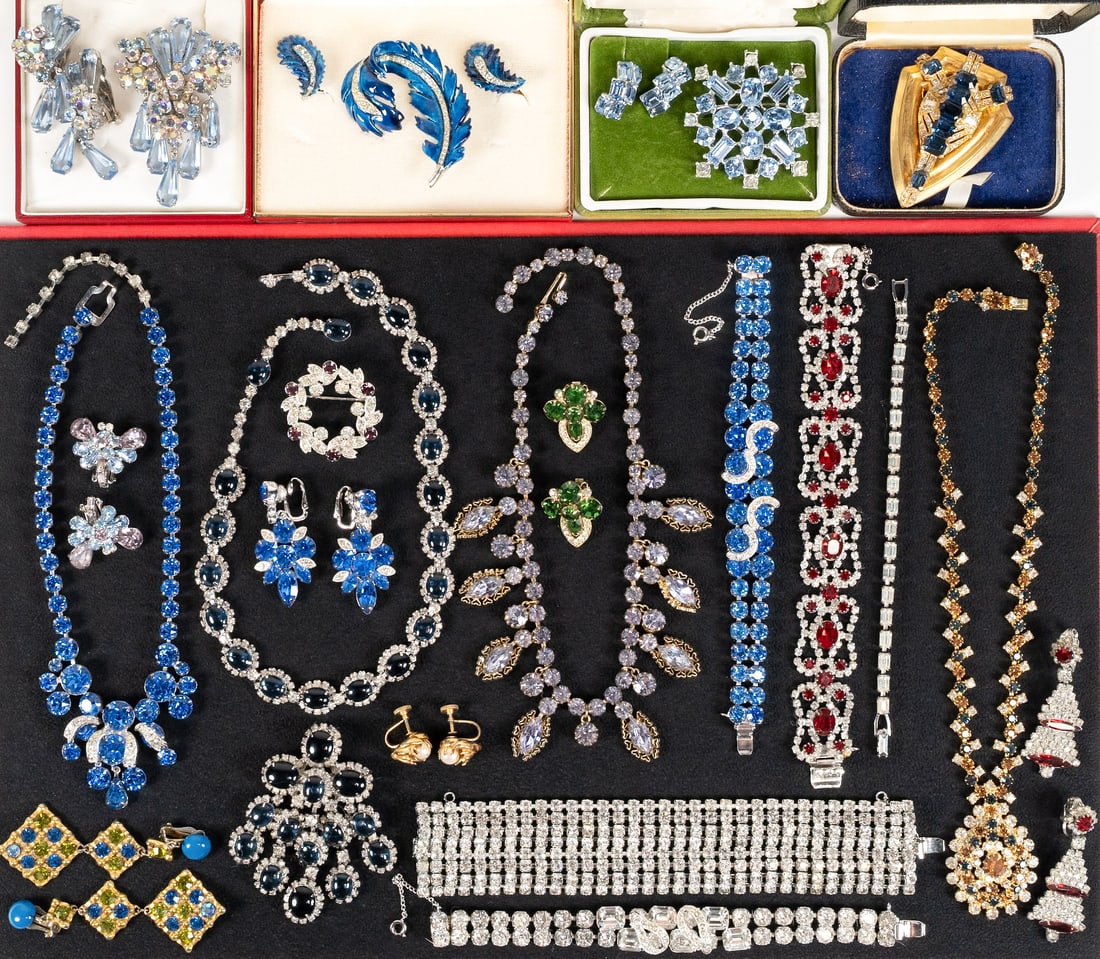 Vintage Rhinestone Jewelry Collection Eisenberg Kramer Weiss Signed (1 of 20)