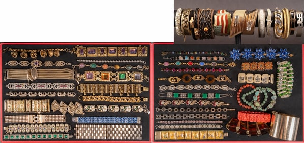 Vintage Costume Jewelry Rhinestone Bracelet Collection