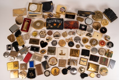 Vintage Compact Vanity Boxes Collection of 96 Pieces