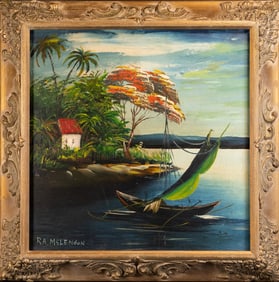 R.A. McLendon (1932-2024) Seascape Oil on Board