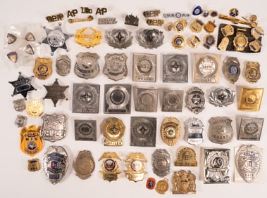 Large Badge Collection Police Sheriff etc