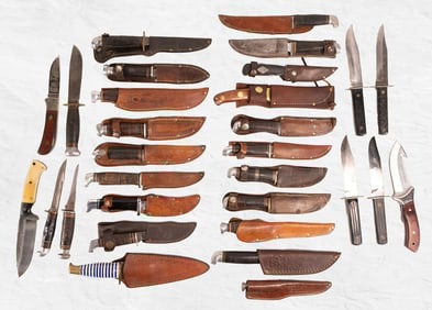 Large Fixed Blade Hunting Knife Collection
