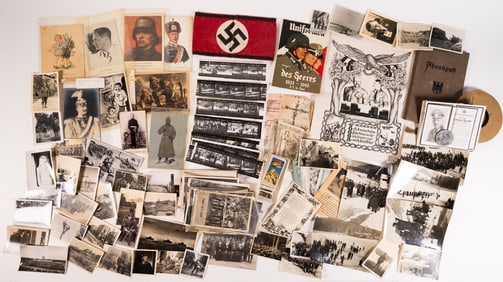 WWII German Collection Photographs Postcards Ephemera Document etc
