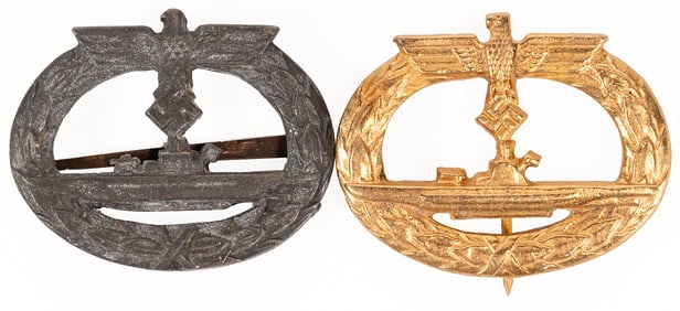 WWII German Kriegsmarine Order Lot Submarine Uboat Badge