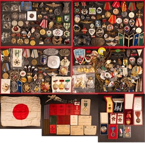 Russian German US Medal Pin & More 10lb Collection Unsearched Contents