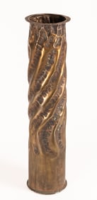Large WWII Trench Art Shell Brass Artillery