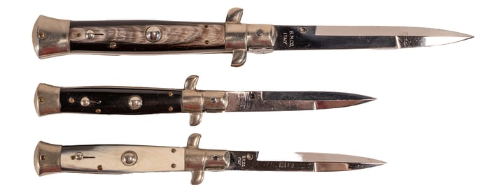 Vintage 1950s SM Co Italy Stiletto Picklock Switchblade Knife Collection
