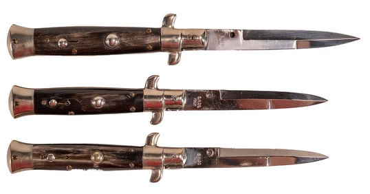 Vintage 1950s SM Co Italy Stiletto Picklock Switchblade Knife Collection