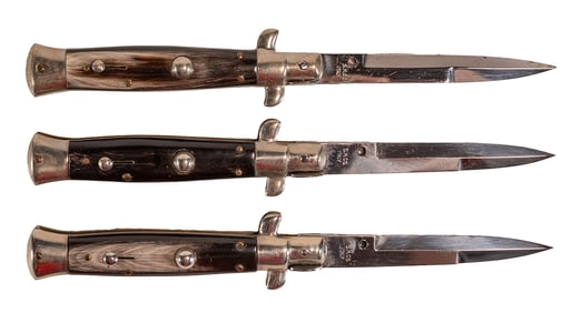 Vintage 1950s SM Co Italy Stiletto Picklock Switchblade Knife Collection