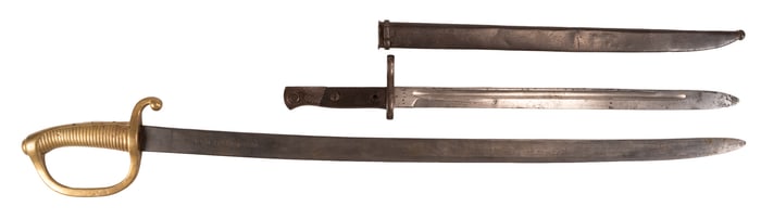 19th c. Sword & Bayonet Collection 1886 Artillery & Spanish Artillery M1913 Bayonet