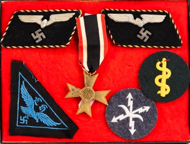 WWII German Insignia Collar Tab Medal Order Collection