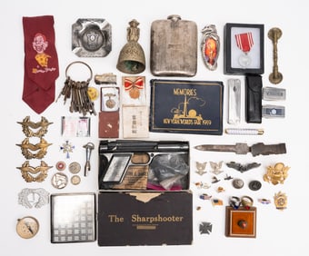 WWII Junk Drawer Collection Group Lot Estate Find