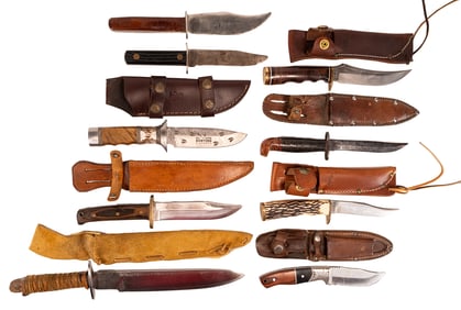 Large Hunting / Combat Trench Fixed Blade Knife Collection