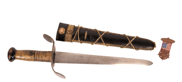 Grand Army of the Republic Civil War Handmade Short Sword Knife & GAR Medal