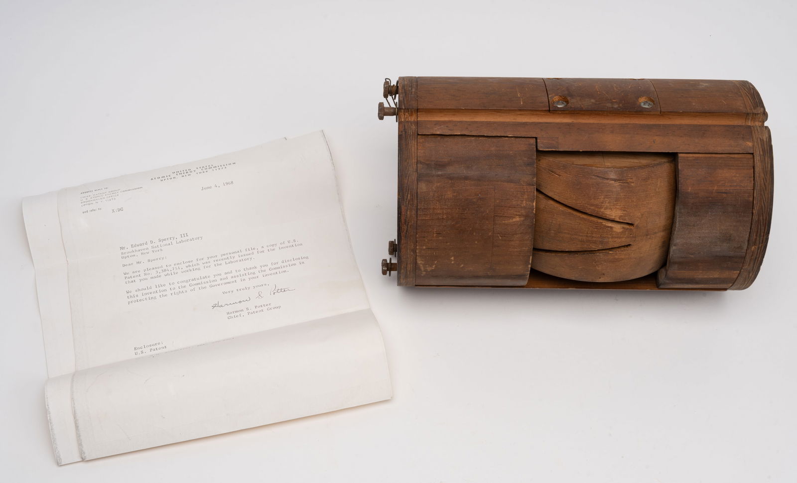 Unusual & Unique Atomic Reactor Patented Mock-Up Enclosure w/ Paperwork Patent (1 of 8)