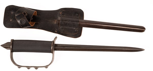 WWII US OSS Philippines Drop Knuckle Duster Combat Knife