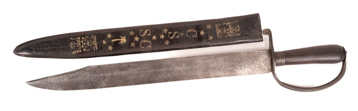 Confederate CSA Civil War D Guard Short Sword Marked Sheath