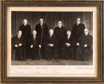 Burger Supreme Court Photograph Signed by all 9 Judges