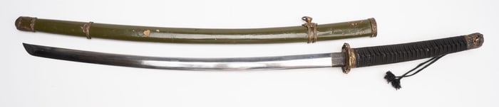 Japanese Samurai Sword Katana w/ Scabbard Signed