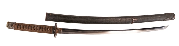 Japanese Edo Period Wakizashi Samurai Sword Katana w/ Scabbard