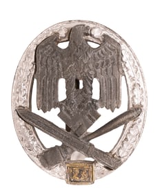WWII German Army Silver 25 General Assault Badge By RK Rudolf Karneth