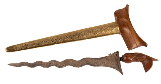 17th c. Indonesia Kris Dagger w/ Scabbard