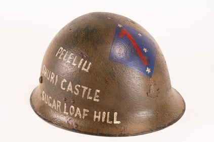 WWII Japanese Imperial Navy Landing Forces Type 90 Diary Helmet