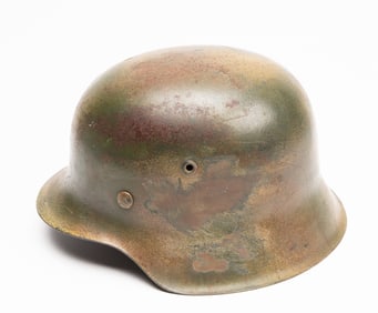 WWII German Army M42 Normandy Camo Combat Helmet