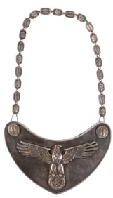 WWII German Waffen SS Gorget w/ Chain RZM