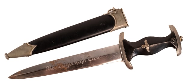 WWII German Waffen SS Officers Dagger w/ Scabbard