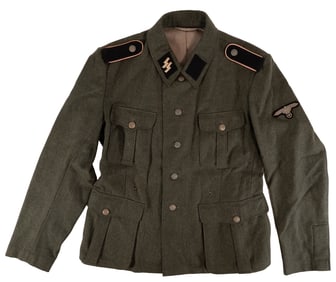 WWII German Waffen SS Panzer EM M42 Combat Tunic With Insignia